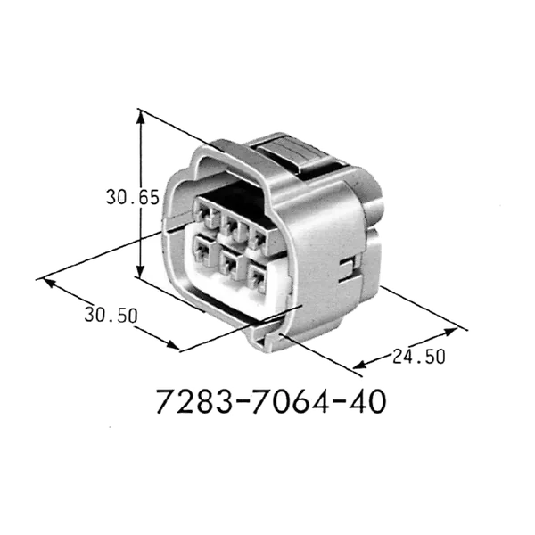 Yazaki 7283-7064-40 Steckverbinder weiblich, 6-polig
