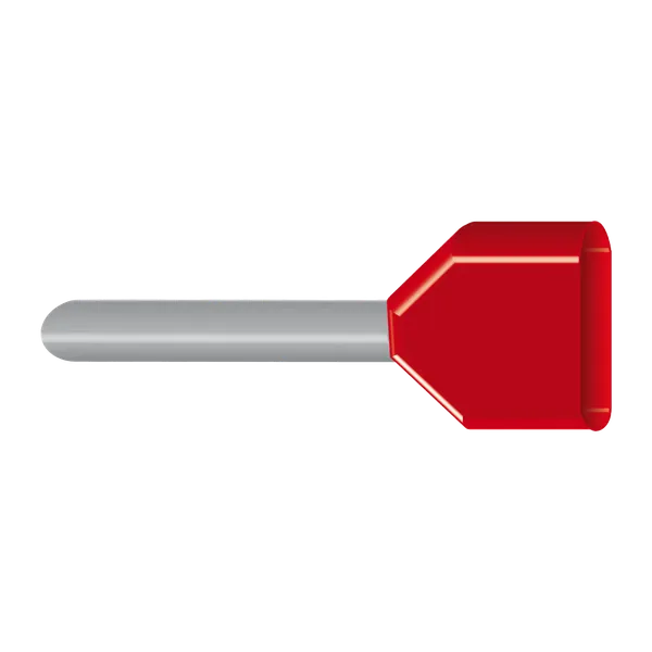 Hilpress Aderendhülse Zweifach 2 x 1,00 mm² HL rot