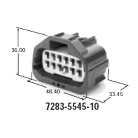 Yazaki 7283-5545-10 Steckverbinder weiblich, 12-polig