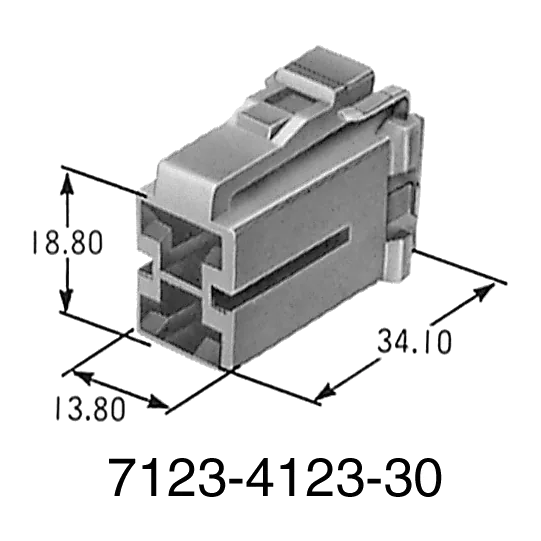 Yazaki 7123-4123-30 Steckverbinder weiblich, 2-polig