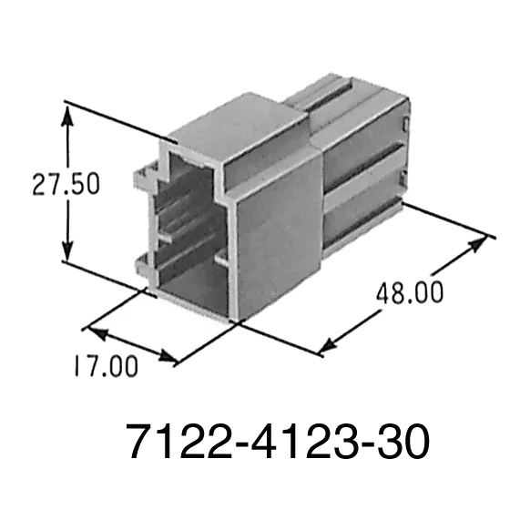 Yazaki 7122-4123-30 Steckverbinder männlich, 2-polig
