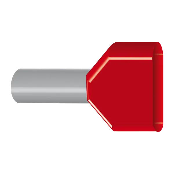 Hilpress Aderendhülse Zweifach 2 x 1,00 mm² N rot